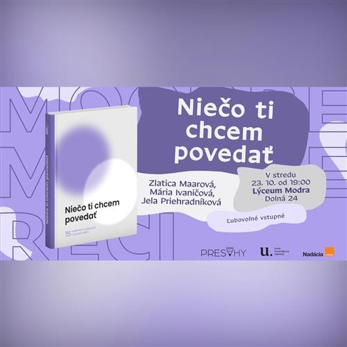 Moodre reči: Niečo ti chcem povedať