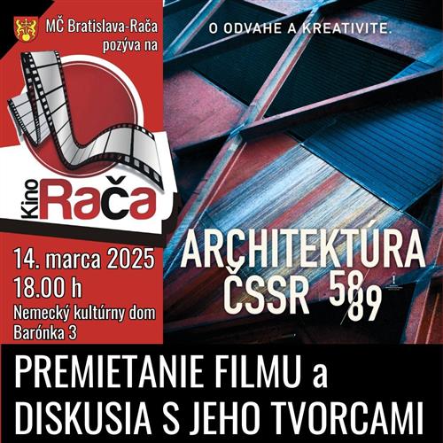 Architektúra ČSSR 58/89 - premietanie filmu a diskusia s jeho tvorcami