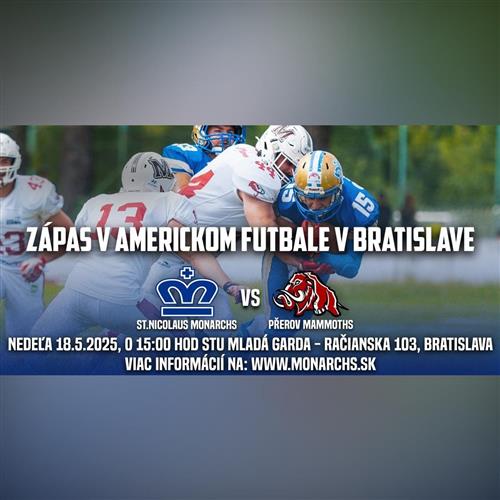 AMERICKÝ FUTBAL: ST. NICOLAUS Monarchs vs. Přerov Mammoths