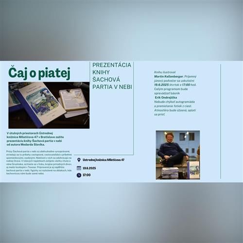 Čaj o piatej - prezentácia knihy Šachová partia v nebi