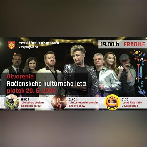 Otvorenie Račianskeho kultúrneho leta - piatok 20.6.2025