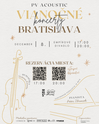 Klavírno-husľové vianočné koncerty v Bratislave: Victoria Linnen a Peter Zbranek