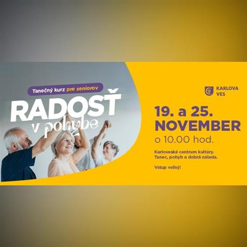 💃 RADOSŤ V POHYBE – tanečný kurz pre seniorov