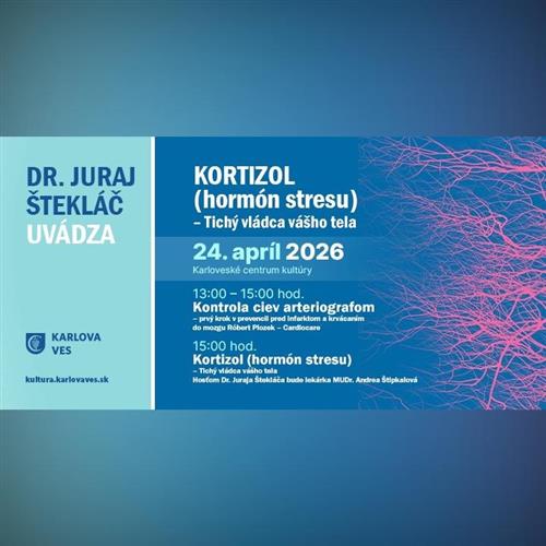 DR. JURAJ ŠTEKLÁČ UVÁDZA  KORTIZOL (HORMÓN STRESU) – TICHÝ VLÁDCA VÁŠHO TELA