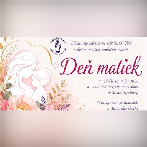 Deň matiek v Kultúrnom dome Modra-Kráľová