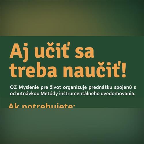 AJ UČIŤ SA TREBA NAUČIŤ