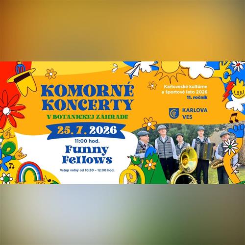 Komorné koncerty v botanickej záhrade Funny Fellows