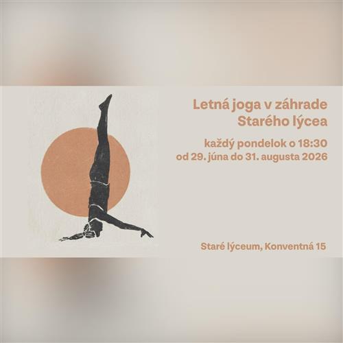 Letná joga v záhrade Starého lýcea