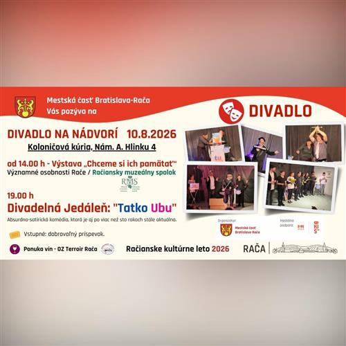 Divadelná Jedáleň: TATKO UBU / Račianske kultúrne leto