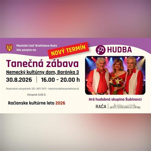 Tanečná zábava / Šubínovci / NOVÝ TERMÍN