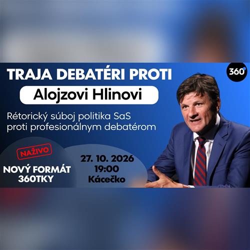 Debata 360tky: Hlina proti trom debatérom