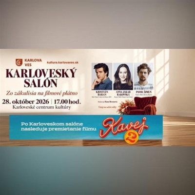 KARLOVESKÝ SALÓN: JEDEN PODVEČER, TRI ZNÁME TVÁRE A KAVEJ 2! KRISTIÁN BARAN, ANNA JAKAB RAKOVSKÁ A PAVOL ŠIMUN VÁS ČAKAJÚ NAŽIVO, PO SALÓNE SI UŽIJETE FILM